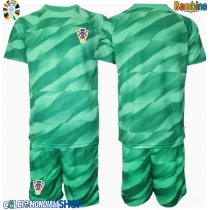 Maglie da calcio Croazia Portiere Seconda Maglia Bambino Europei 2024 Manica Corta (+ Pantaloni corti)